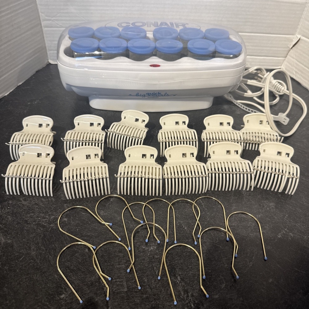 Conair Blue and White Hair Rollers Set